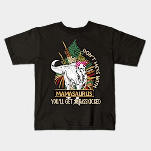 Vintage Don't Mess With Mamasaurus T Shirt Family Shirt Kids T-Shirt